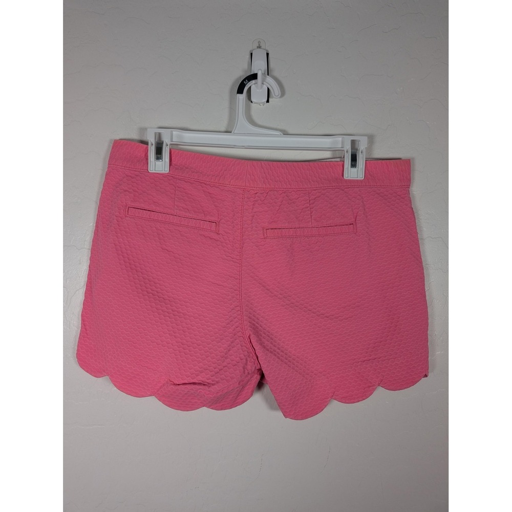 Lilly Pulitzer Shorts Womens 6 Pink Buttercup Scallop Hem Textured Cotton Summer - Picture 5 of 12